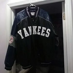 Leather Yankees jacket by Carl Banks